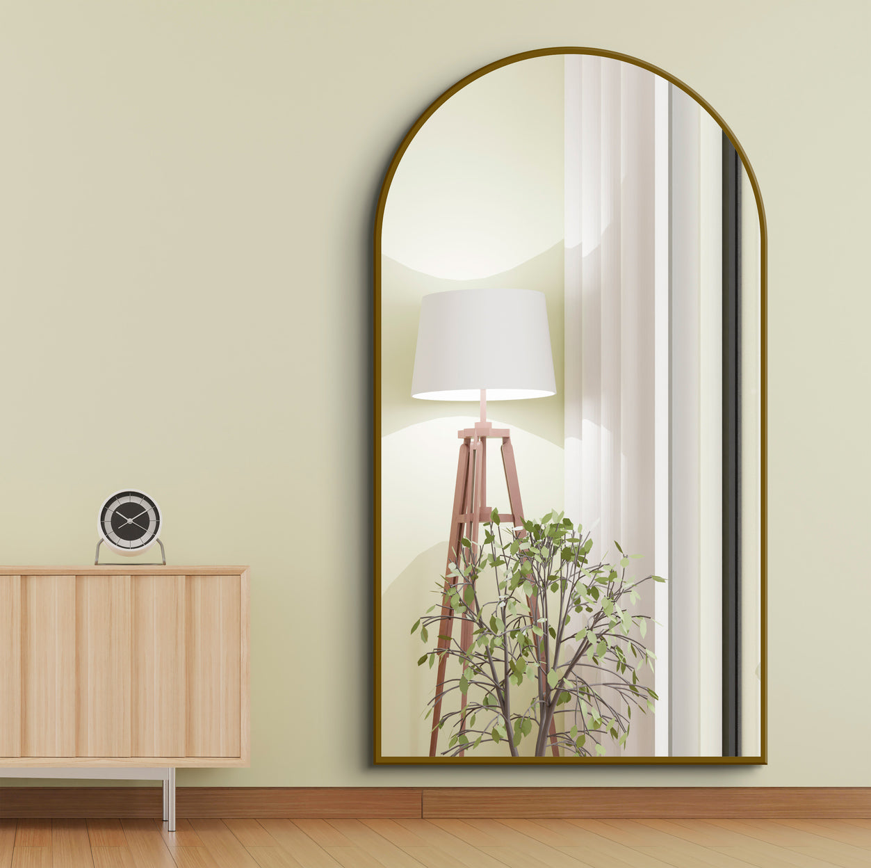 Arched Full Length Mirror 100×180 cm – Gold Frame