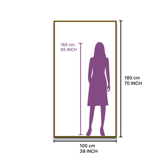 Arched Full Length Mirror 100×180 cm – Gold Frame