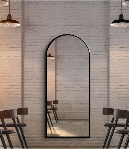 Arched Full Length Mirror 80×180 cm – Black Frame