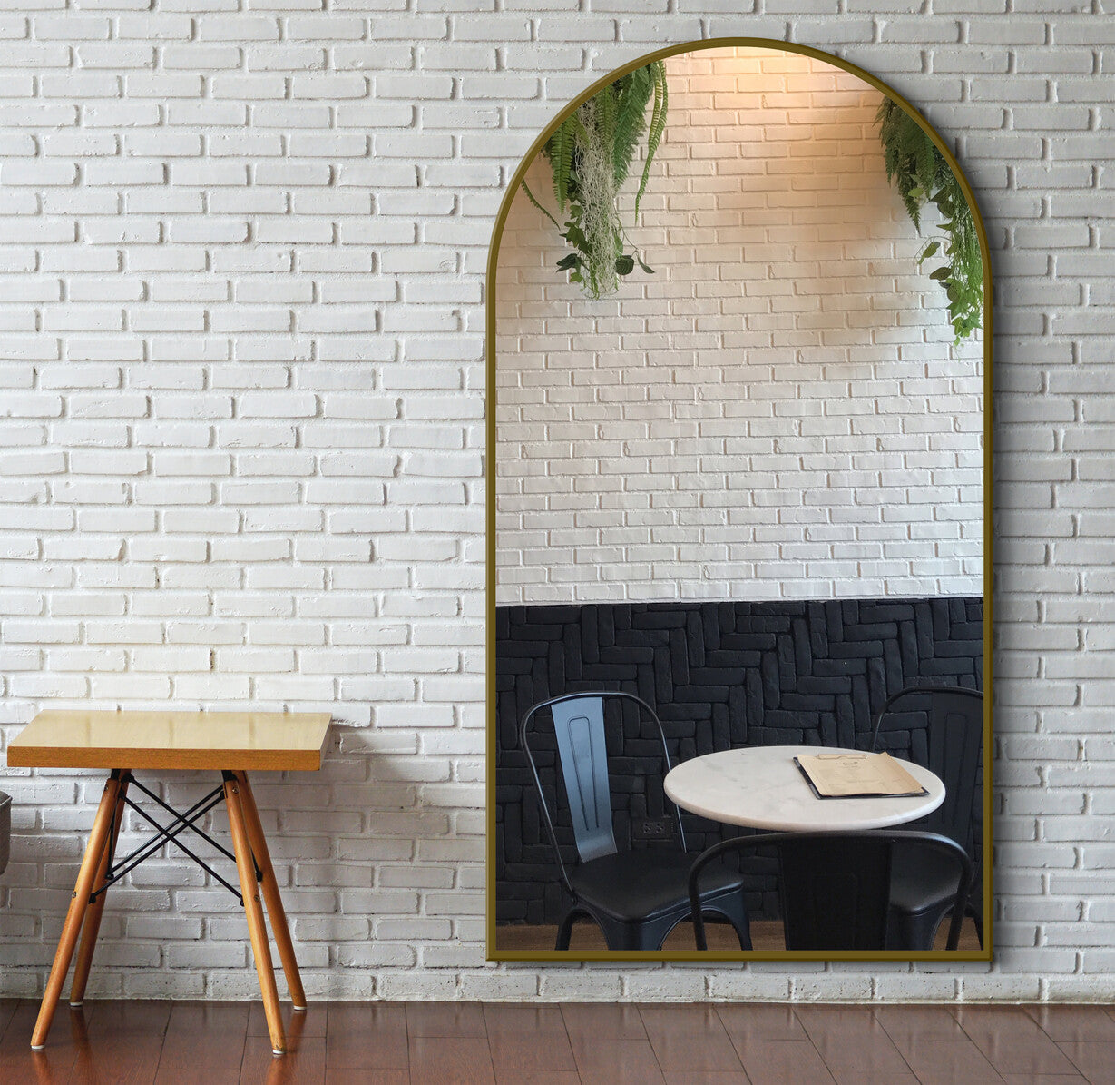 Arched Full Length Mirror 100×180 cm – Gold Frame