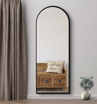 Arched Full Length Mirror 70×180 cm – Black Frame