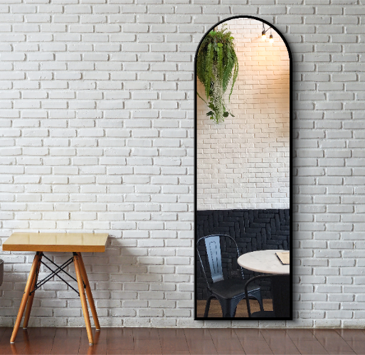 Arched Full Length Mirror 60×180 cm – Black Frame