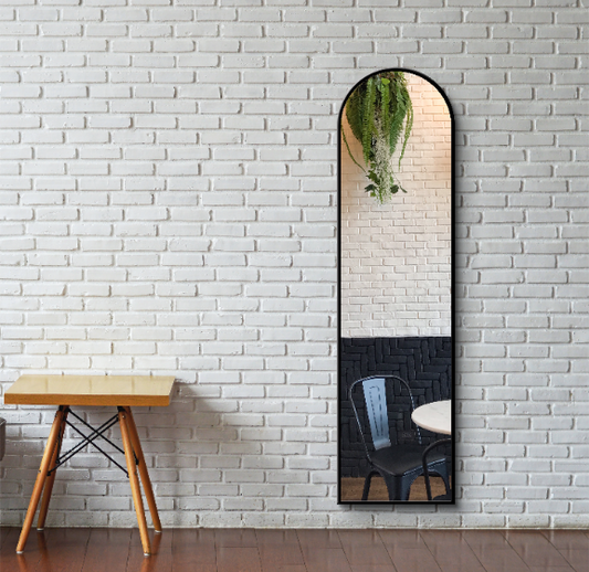 Arched Full Length Mirror 50×180 cm – Black Frame