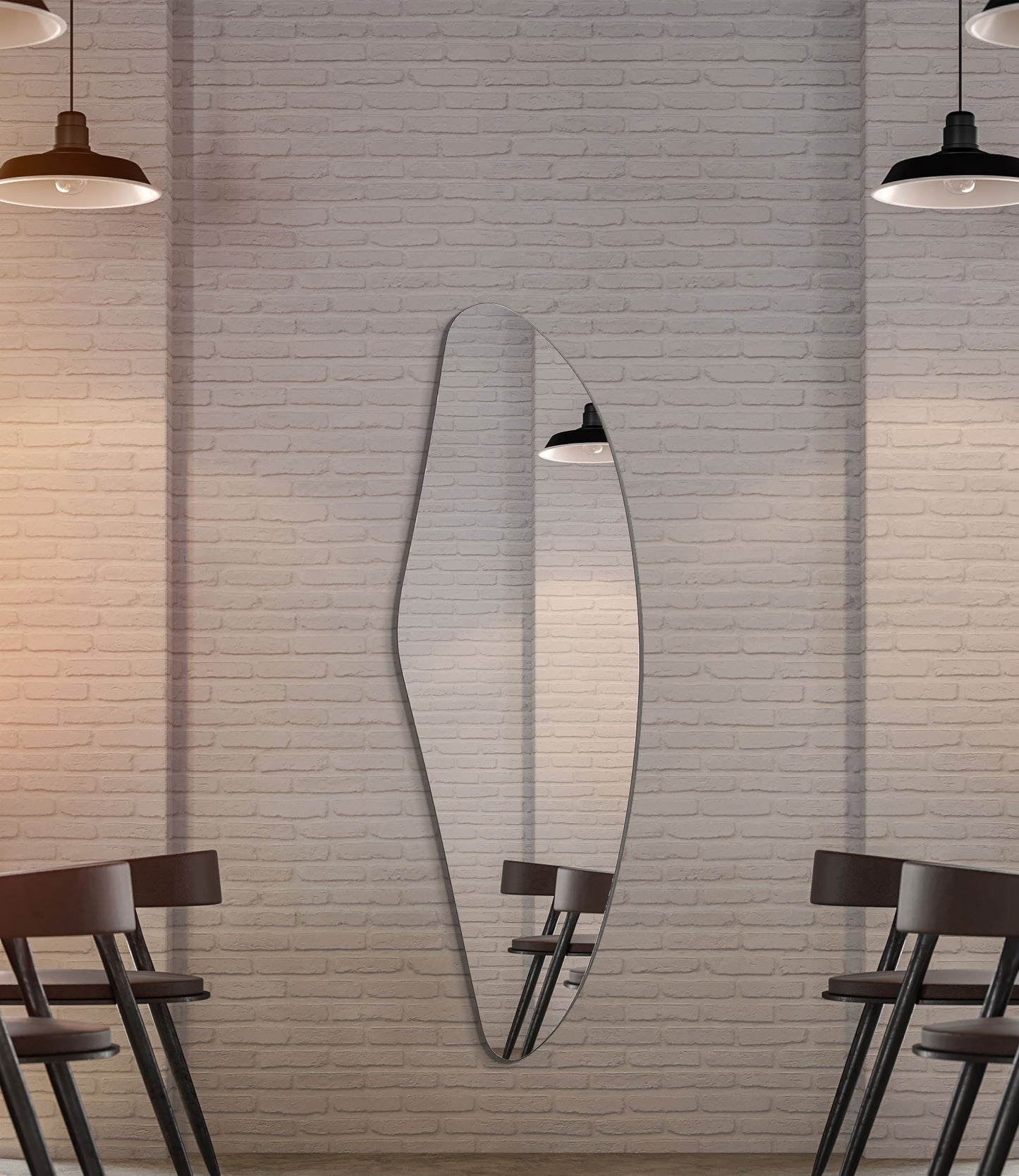 Asymmetrischer Designer Spiegel – Organische Form