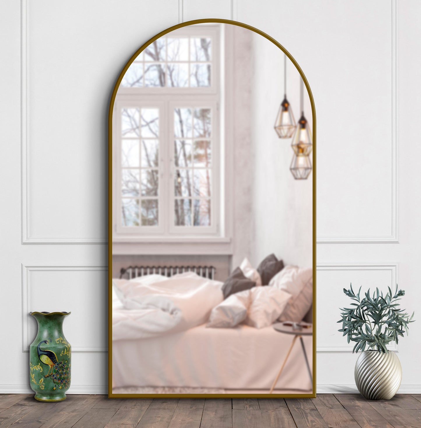 Arched Full Length Mirror 100×180 cm – Gold Frame