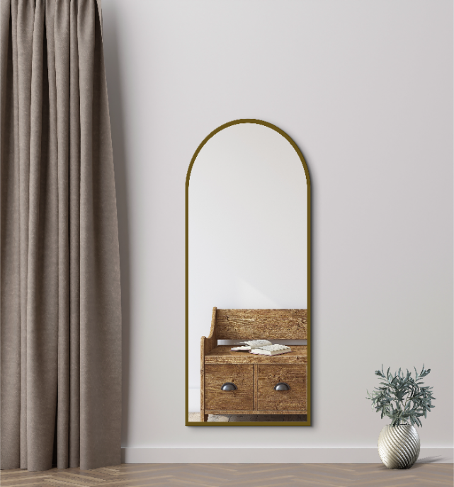 Arched Full Length Mirror 50×140 cm –Gold Frame