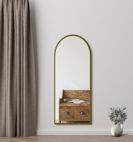 Arched Full Length Mirror 50×140 cm –Gold Frame