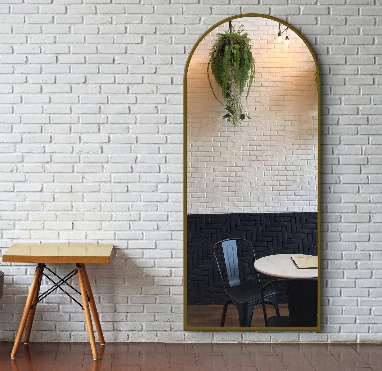 Arched Full Length Mirror 80×180 cm – Gold Frame