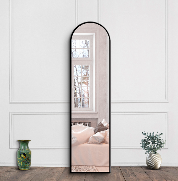 Arched Full Length Mirror 50×180 cm – Black Frame