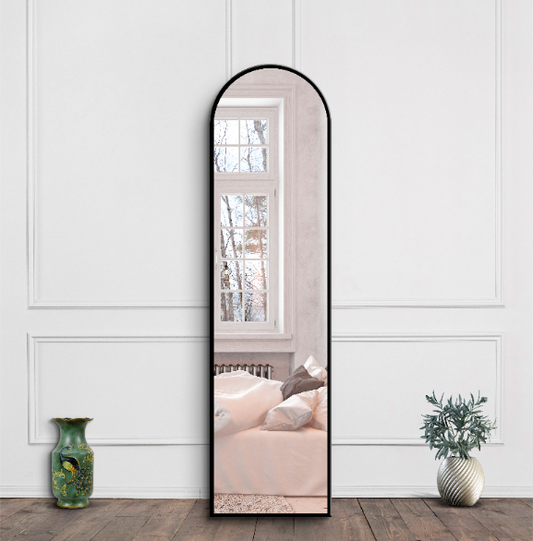 Arched Full Length Mirror 50×180 cm – Black Frame