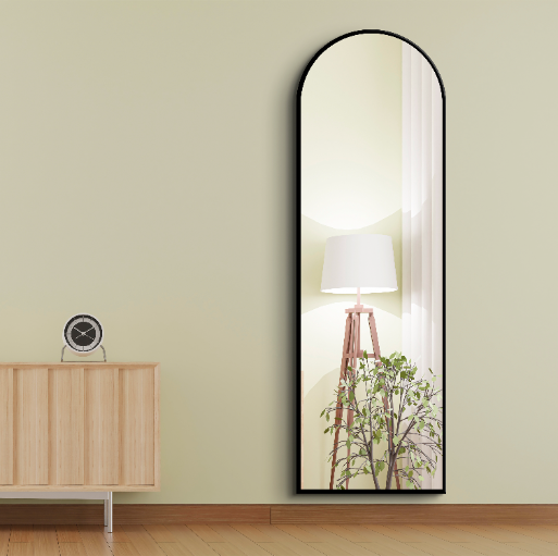 Arched Full Length Mirror 60×180 cm – Black Frame