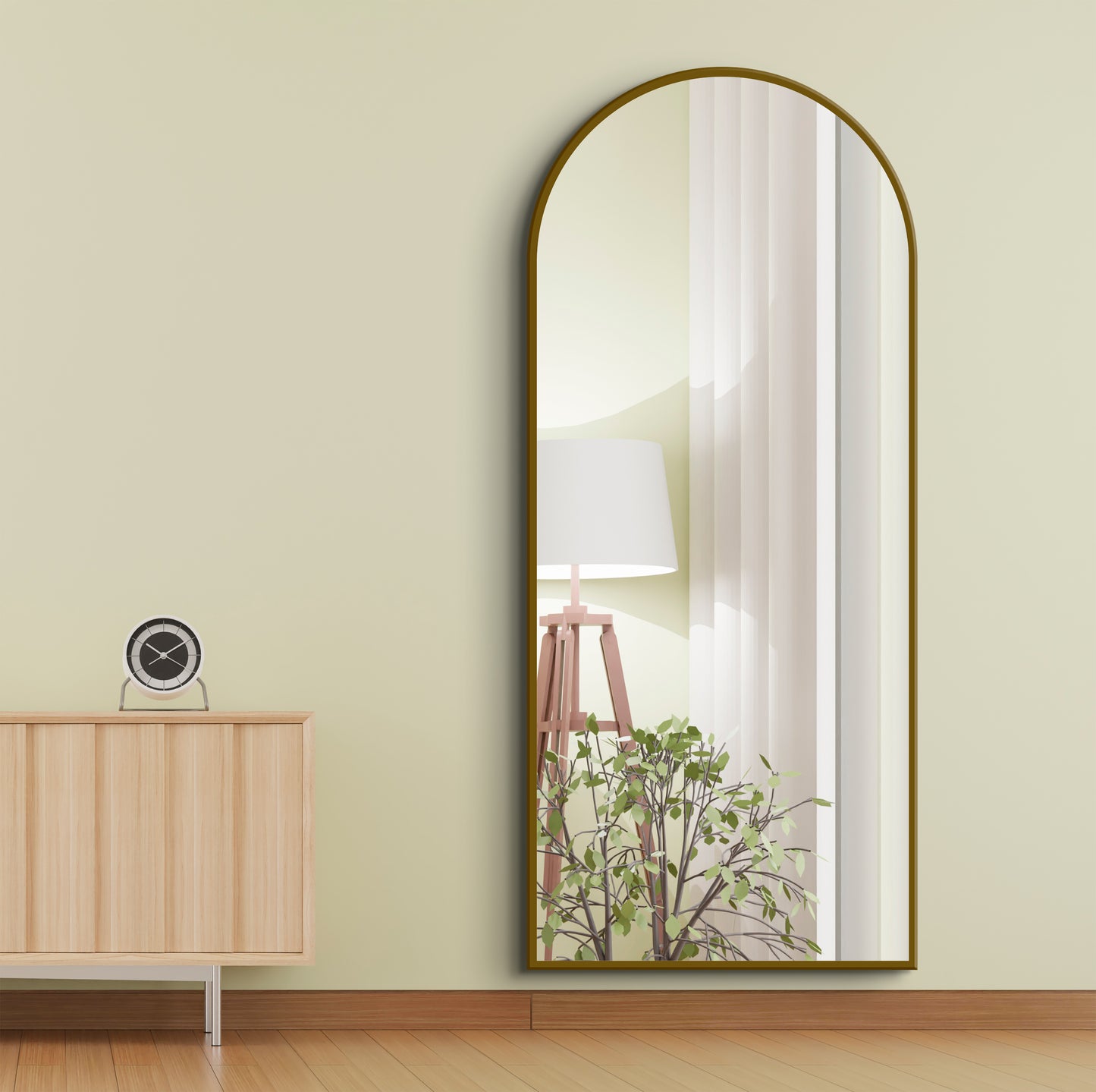 Arched Full Length Mirror 80×180 cm – Gold Frame