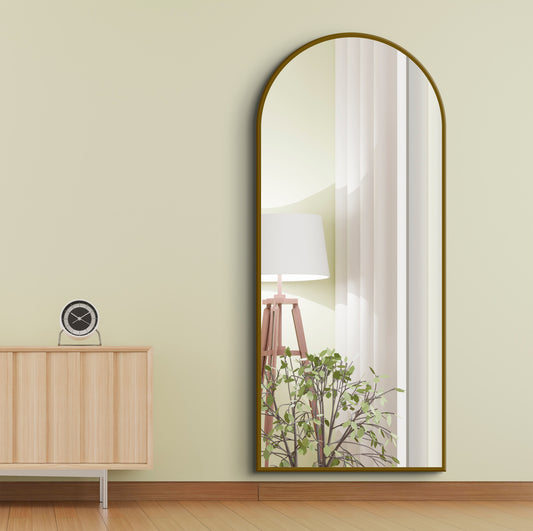 Arched Full Length Mirror 80×180 cm – Gold Frame