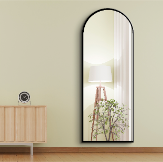 Arched Full Length Mirror 70×180 cm – Black Frame