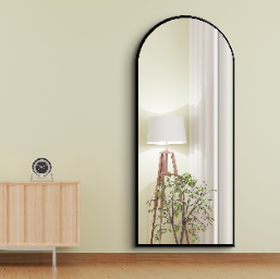 Arched Full Length Mirror 80×180 cm – Black Frame