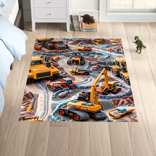 Construction Site Toy Set – Colorful Mini Vehicles & Excavators for Kids