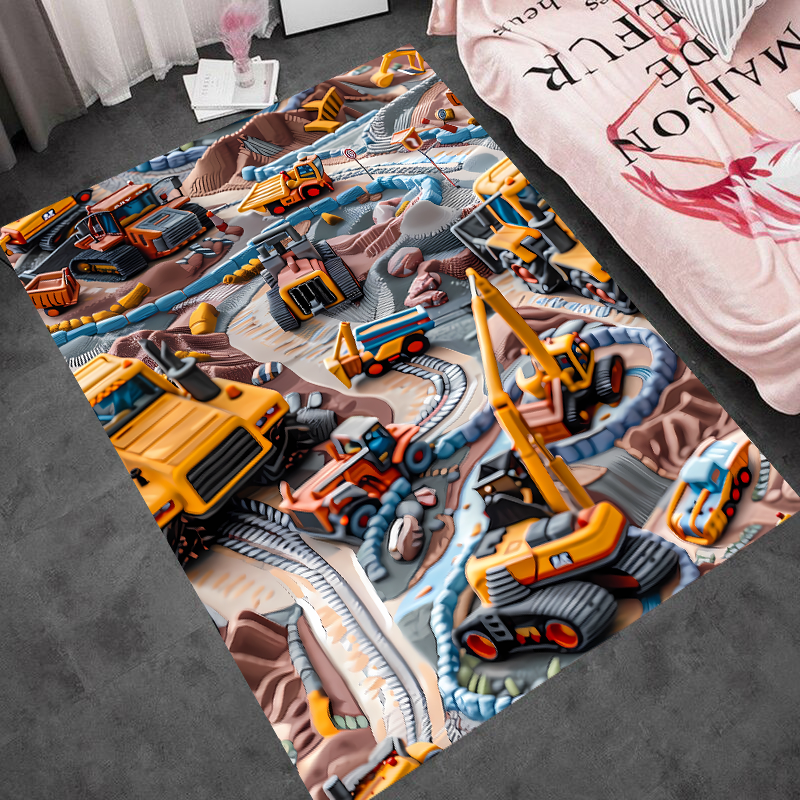 Construction Site Toy Set – Colorful Mini Vehicles & Excavators for Kids