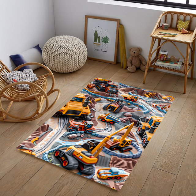 Construction Site Toy Set – Colorful Mini Vehicles & Excavators for Kids